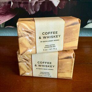 NEW 2-Pc Coffee & Whiskey Shea Butter Cleansing Bar Bath & Body Works